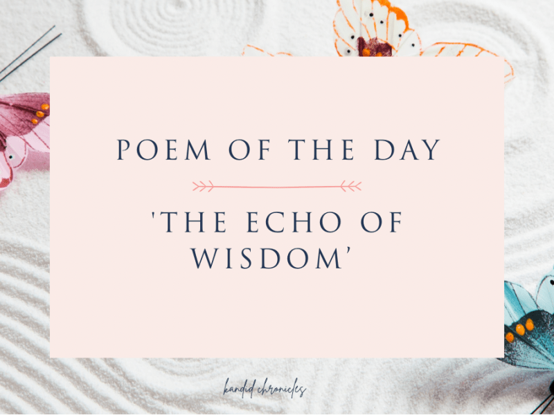 NaPoWriMo 2022: Poem of the Day – ‘The Echo of&nbsp;Wisdom’